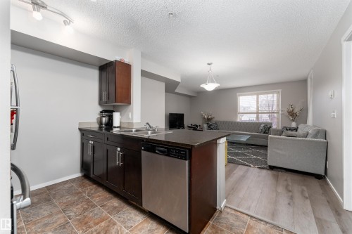 117 3207 James Mowatt Trail, Edmonton, AB - Indoor Photo Showing Kitchen With Double Sink