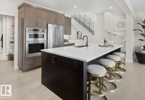 2504 204 Street Nw, Edmonton, AB - Indoor Photo Showing Kitchen With Stainless Steel Kitchen With Upgraded Kitchen