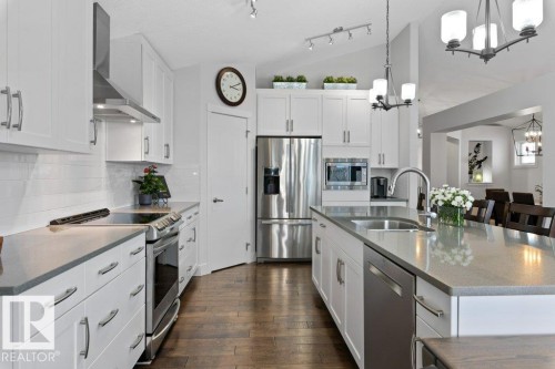 2107 Redtail Common, Edmonton, AB - Indoor Photo Showing Kitchen With Double Sink With Upgraded Kitchen