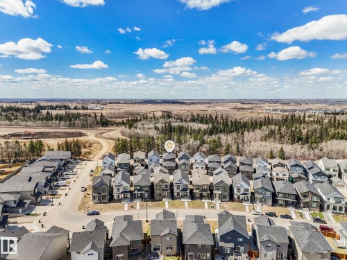 Aerial perspective showcasing a residential development with varied architectural styles - 6125 Crawford Drive, Edmonton, AB - Outdoor With View
