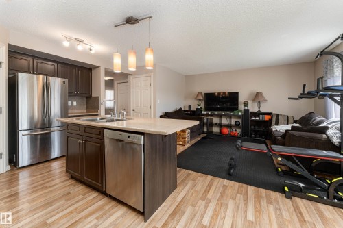 92 Calvert Wynd, Fort Saskatchewan, AB - Indoor Photo Showing Kitchen With Double Sink