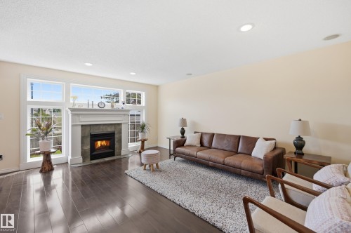 11503 10 Avenue, Edmonton, AB - Indoor Photo Showing Living Room With Fireplace