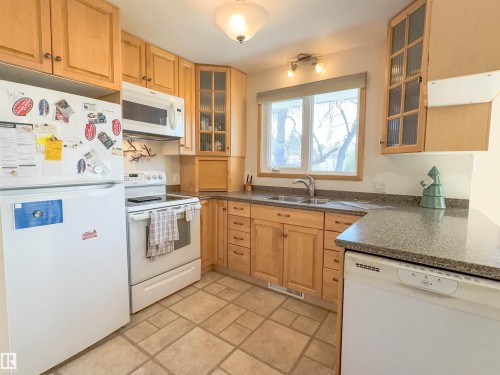 8651 27 Avenue, Edmonton, AB - Indoor Photo Showing Kitchen With Double Sink
