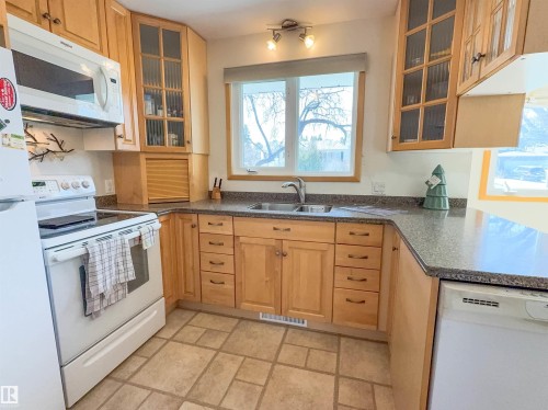 8651 27 Avenue, Edmonton, AB - Indoor Photo Showing Kitchen With Double Sink
