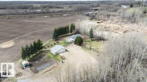 Expansive property featuring two structures, established landscaping, and abundant natural surroundings - 27132A Twp Rd 632, Rural Westlock County, AB - Outdoor With View