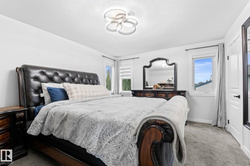 Bright bedroom featuring light gray carpeting and white walls - 362 Blackburn Drive E, Edmonton, AB - Indoor Photo Showing Bedroom