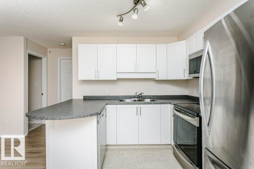 423 13625 34 Street, Edmonton, AB - Indoor Photo Showing Kitchen With Stainless Steel Kitchen With Double Sink