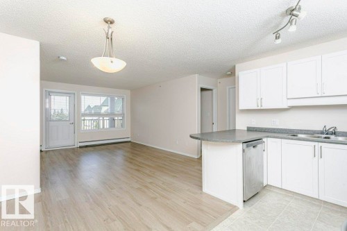 423 13625 34 Street, Edmonton, AB - Indoor Photo Showing Kitchen With Double Sink