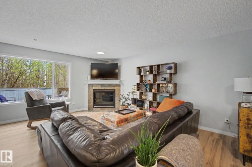 13536 149A Avenue, Edmonton, AB - Indoor Photo Showing Living Room With Fireplace