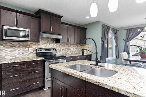 1332 72 Street, Edmonton, AB - Indoor Photo Showing Kitchen With Double Sink With Upgraded Kitchen