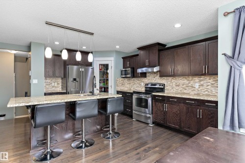 1332 72 Street, Edmonton, AB - Indoor Photo Showing Kitchen With Stainless Steel Kitchen With Upgraded Kitchen