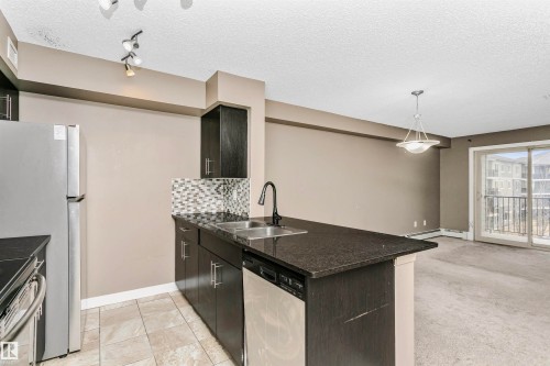 304 274 Mcconachie Dr Nw, Edmonton, AB - Indoor Photo Showing Kitchen With Double Sink