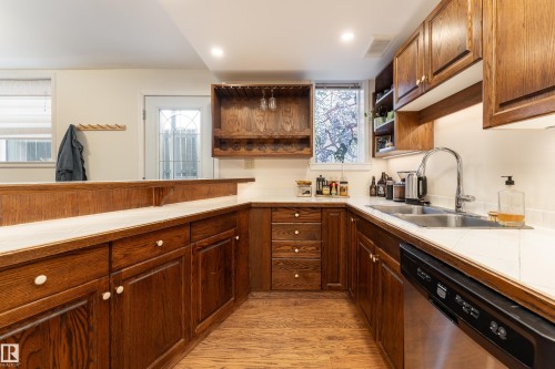 101 9131 99 Street, Edmonton, AB - Indoor Photo Showing Kitchen With Double Sink