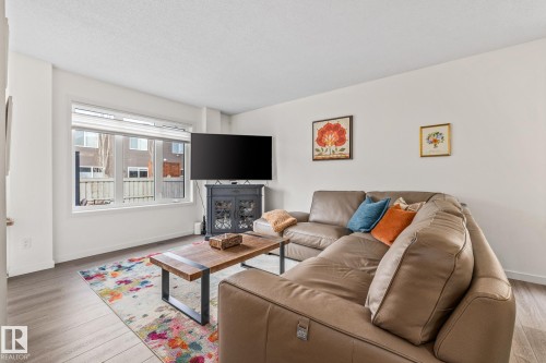 34 Red Tail Way, St. Albert, AB - Indoor Photo Showing Living Room With Fireplace