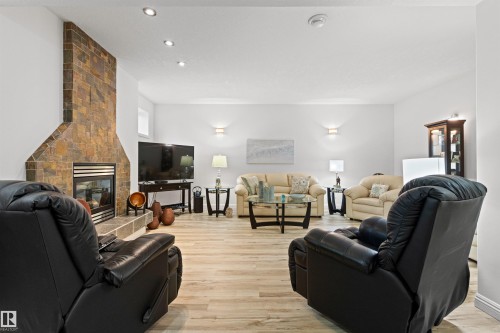 16 50 Oakridge Drive, St. Albert, AB - Indoor Photo Showing Living Room With Fireplace