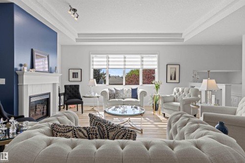 16 50 Oakridge Drive, St. Albert, AB - Indoor Photo Showing Living Room With Fireplace