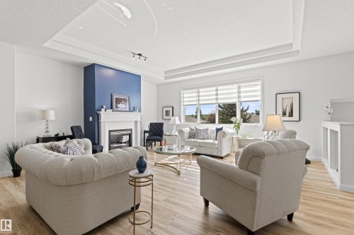 16 50 Oakridge Drive, St. Albert, AB - Indoor Photo Showing Living Room With Fireplace