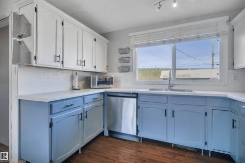 4316 53 Street, Leduc, AB - Indoor Photo Showing Kitchen With Double Sink