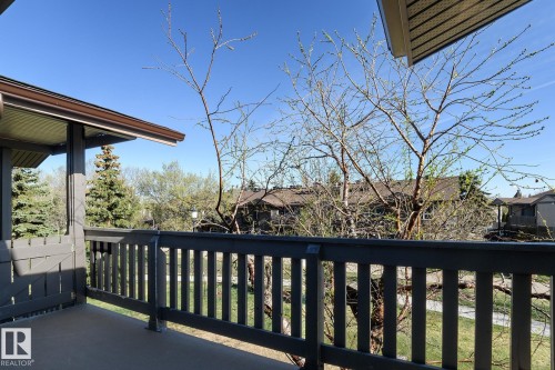 Private balcony with a solid railing and a painted floor - 5816 172 Street, Edmonton, AB - Outdoor