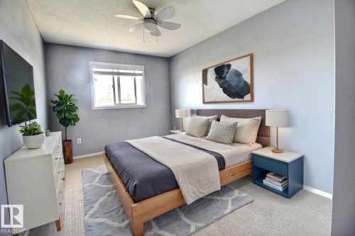 Virtually Staged - 170 Keystone Crescent, Leduc, AB - Indoor Photo Showing Bedroom