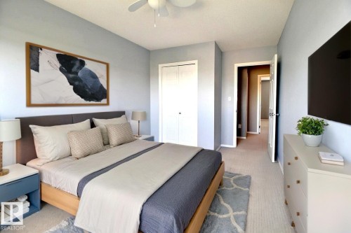 Virtually Staged - 170 Keystone Crescent, Leduc, AB - Indoor Photo Showing Bedroom