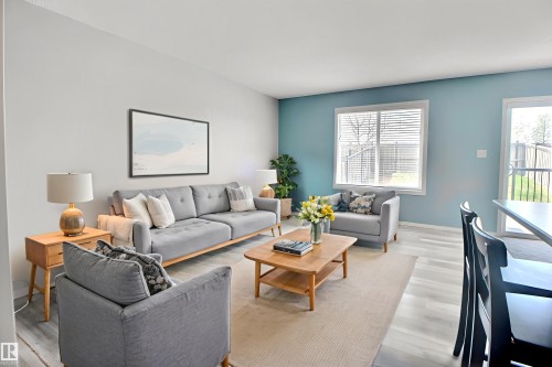Virtually Staged - 170 Keystone Crescent, Leduc, AB - Indoor Photo Showing Living Room