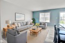 Virtually Staged - 170 Keystone Crescent, Leduc, AB  - Indoor Photo Showing Living Room 