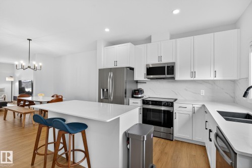 3451 169 Street, Edmonton, AB - Indoor Photo Showing Kitchen With Double Sink With Upgraded Kitchen