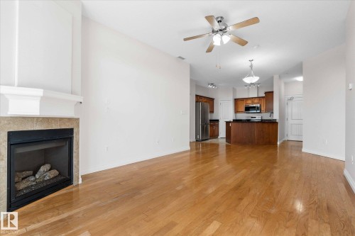 110 5211 50 Street, Stony Plain, AB - Indoor Photo Showing Living Room With Fireplace