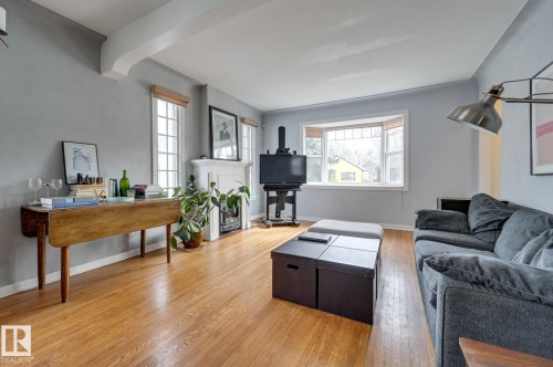 10038 88 Avenue, Edmonton, AB - Indoor Photo Showing Living Room