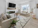 3608 8 Avenue, Edmonton, AB  - Indoor Photo Showing Living Room With Fireplace 