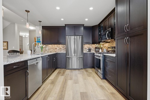 12943 202 Street, Edmonton, AB - Indoor Photo Showing Kitchen With Upgraded Kitchen