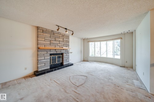 1030 106 Street, Edmonton, AB - Indoor Photo Showing Living Room With Fireplace