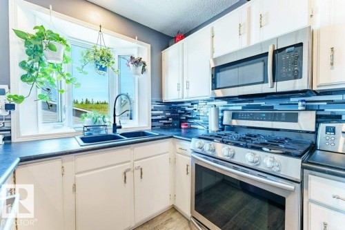 7012 44 Avenue, Edmonton, AB - Indoor Photo Showing Kitchen With Double Sink