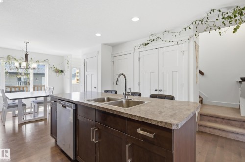 140 Allard Way, Fort Saskatchewan, AB - Indoor Photo Showing Kitchen With Double Sink