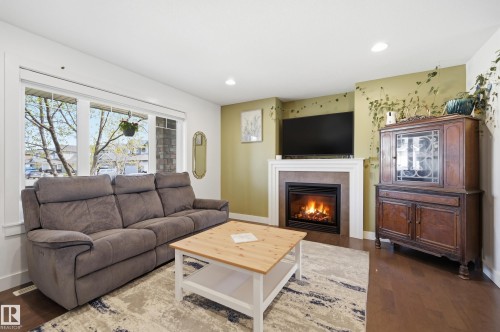 140 Allard Way, Fort Saskatchewan, AB - Indoor Photo Showing Living Room With Fireplace