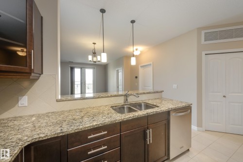 317 6083 Maynard Way, Edmonton, AB - Indoor Photo Showing Kitchen With Double Sink