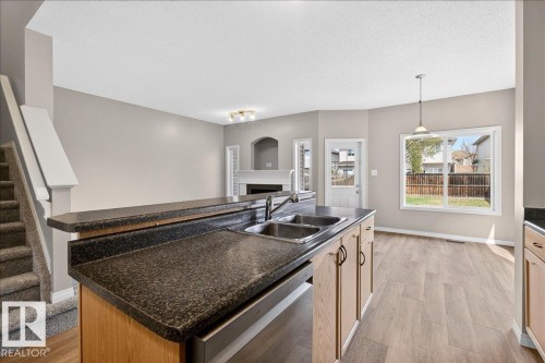 99 Birch Place, Fort Saskatchewan, AB - Indoor Photo Showing Kitchen With Double Sink