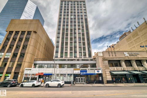 Contemporary high-rise building with a sleek facade - 1207 10024 Jasper Avenue, Edmonton, AB - Outdoor With Facade