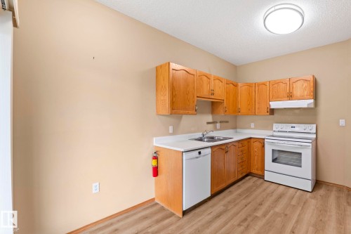 206 10809 Saskatchewan Drive Nw, Edmonton, AB - Indoor Photo Showing Kitchen With Double Sink