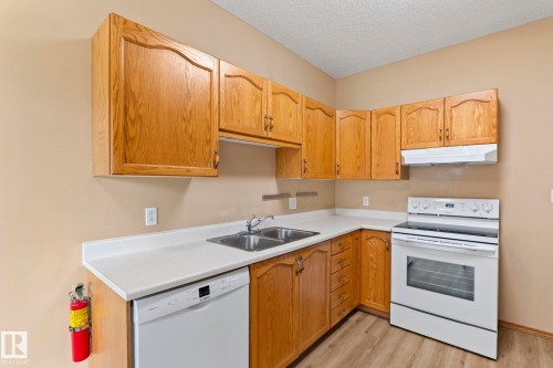 206 10809 Saskatchewan Drive Nw, Edmonton, AB - Indoor Photo Showing Kitchen With Double Sink
