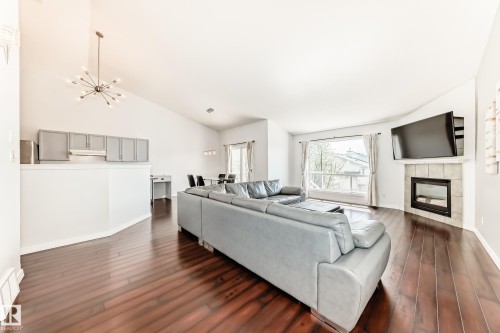 4823 147 Avenue, Edmonton, AB - Indoor Photo Showing Living Room With Fireplace