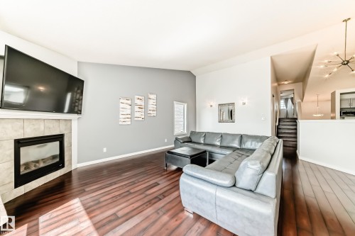 4823 147 Avenue, Edmonton, AB - Indoor Photo Showing Living Room With Fireplace