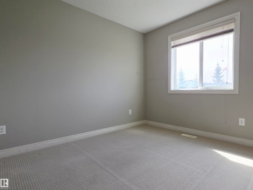 Light gray carpeted room featuring a white-framed window - 21321 94 Avenue, Edmonton, AB - Indoor Photo Showing Other Room