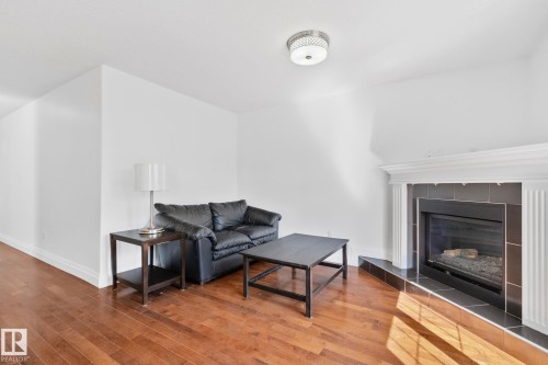 10813 66 Avenue, Edmonton, AB - Indoor Photo Showing Living Room With Fireplace
