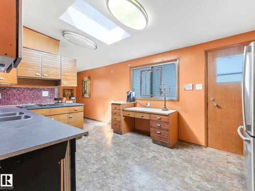 9735 155 Street, Edmonton, AB - Indoor Photo Showing Kitchen With Double Sink