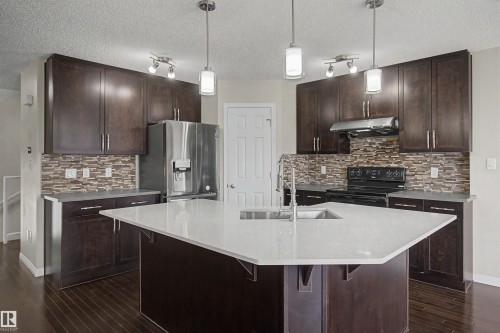 2534 Coughlan Road, Edmonton, AB - Indoor Photo Showing Kitchen With Double Sink With Upgraded Kitchen