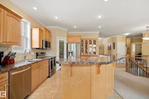 2332 Rutherford Way, Edmonton, AB - Indoor Photo Showing Kitchen With Stainless Steel Kitchen With Double Sink With Upgraded Kitchen