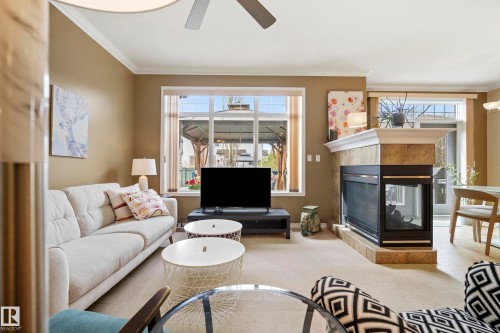 2332 Rutherford Way, Edmonton, AB - Indoor Photo Showing Living Room With Fireplace