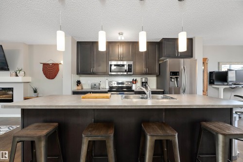 8324 23 Avenue, Edmonton, AB - Indoor Photo Showing Kitchen With Double Sink With Upgraded Kitchen